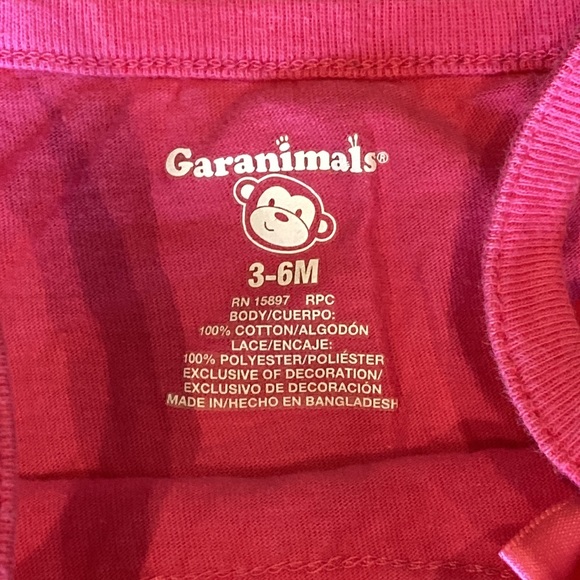 Garanimals Camisole Spaghetti Strap Baby One Piece Size 3-6 Months Pink - Picture 3 of 6